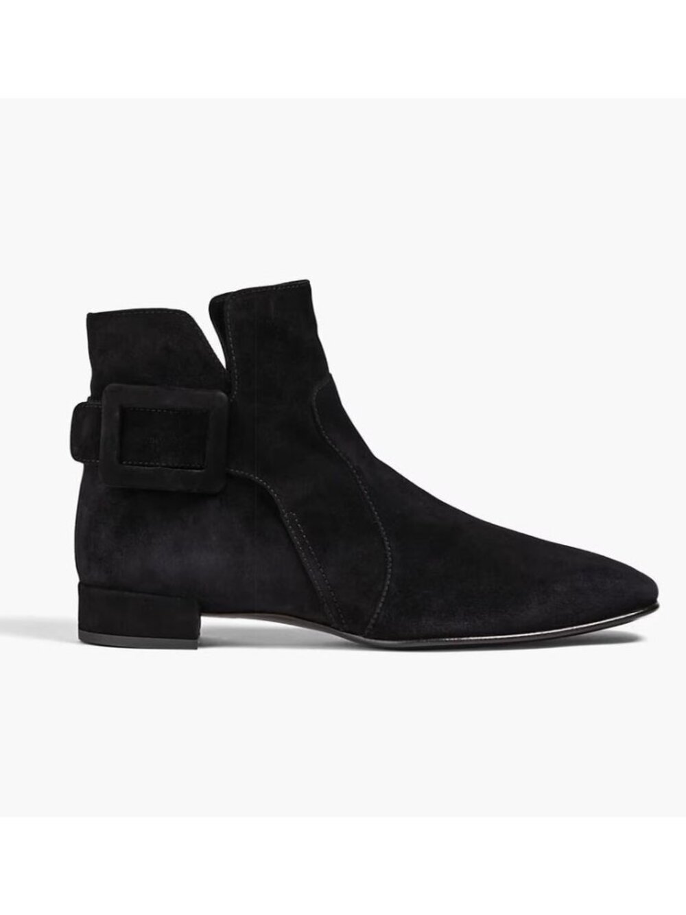 Roger Vivier black suede “Polly” boots, size 35.5